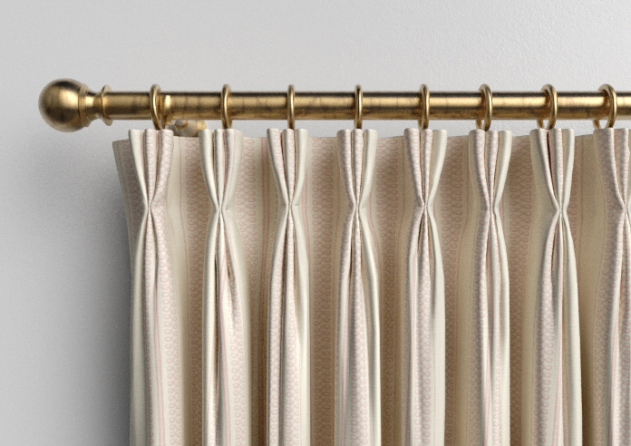 Trellis Prints, Noble Stripe Rosies Pink - Made to Measure Curtains - Image 11